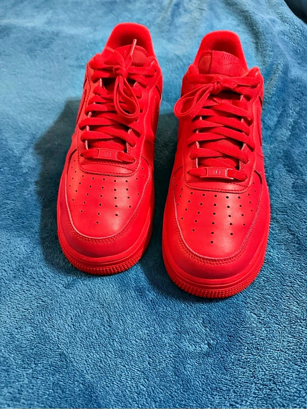 Nike Air Force 1 '07 "Triple Red" Sneakers in men’s size 10.5